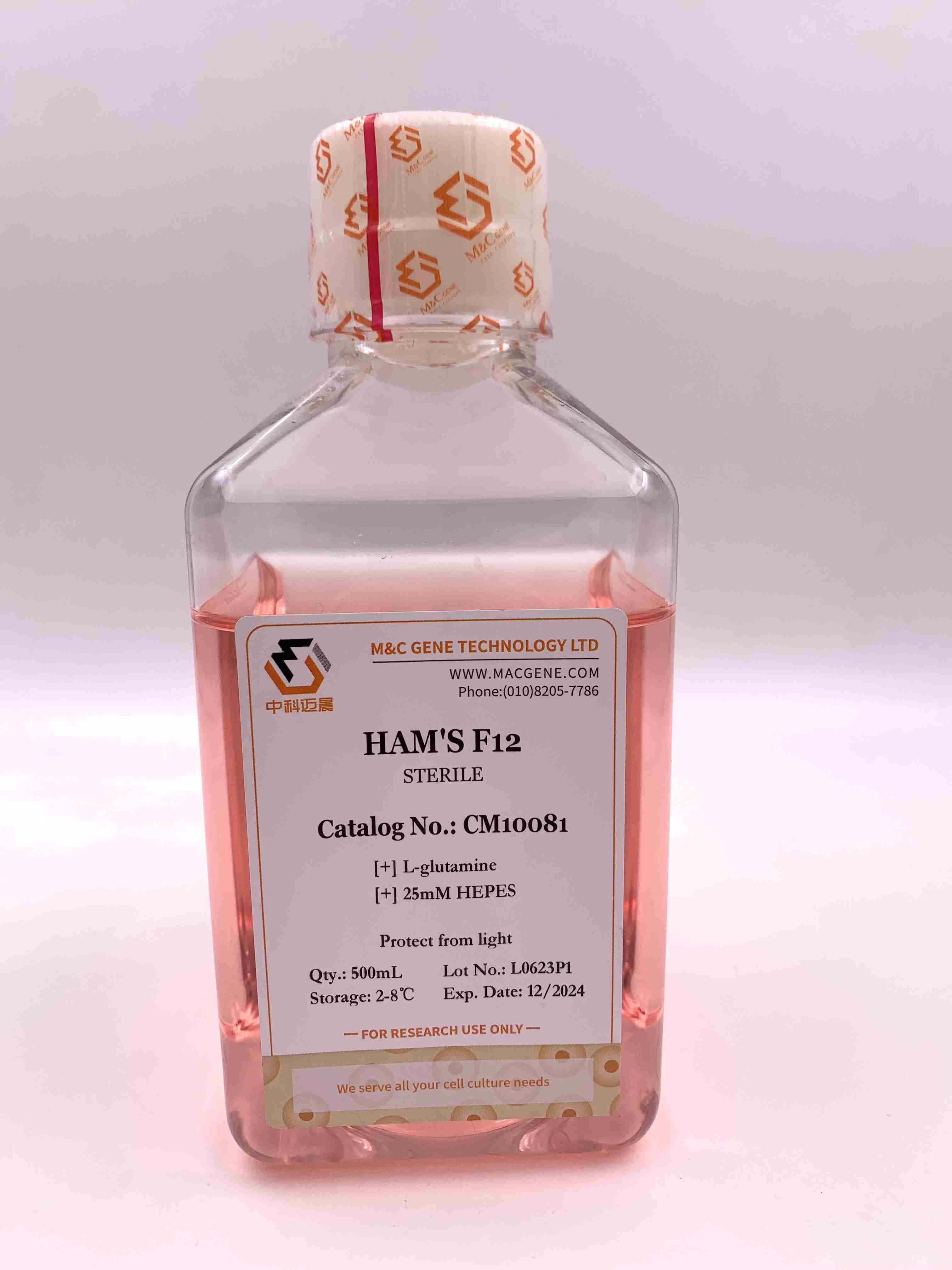HAM'S F-12 含谷氨酰胺、HEPES