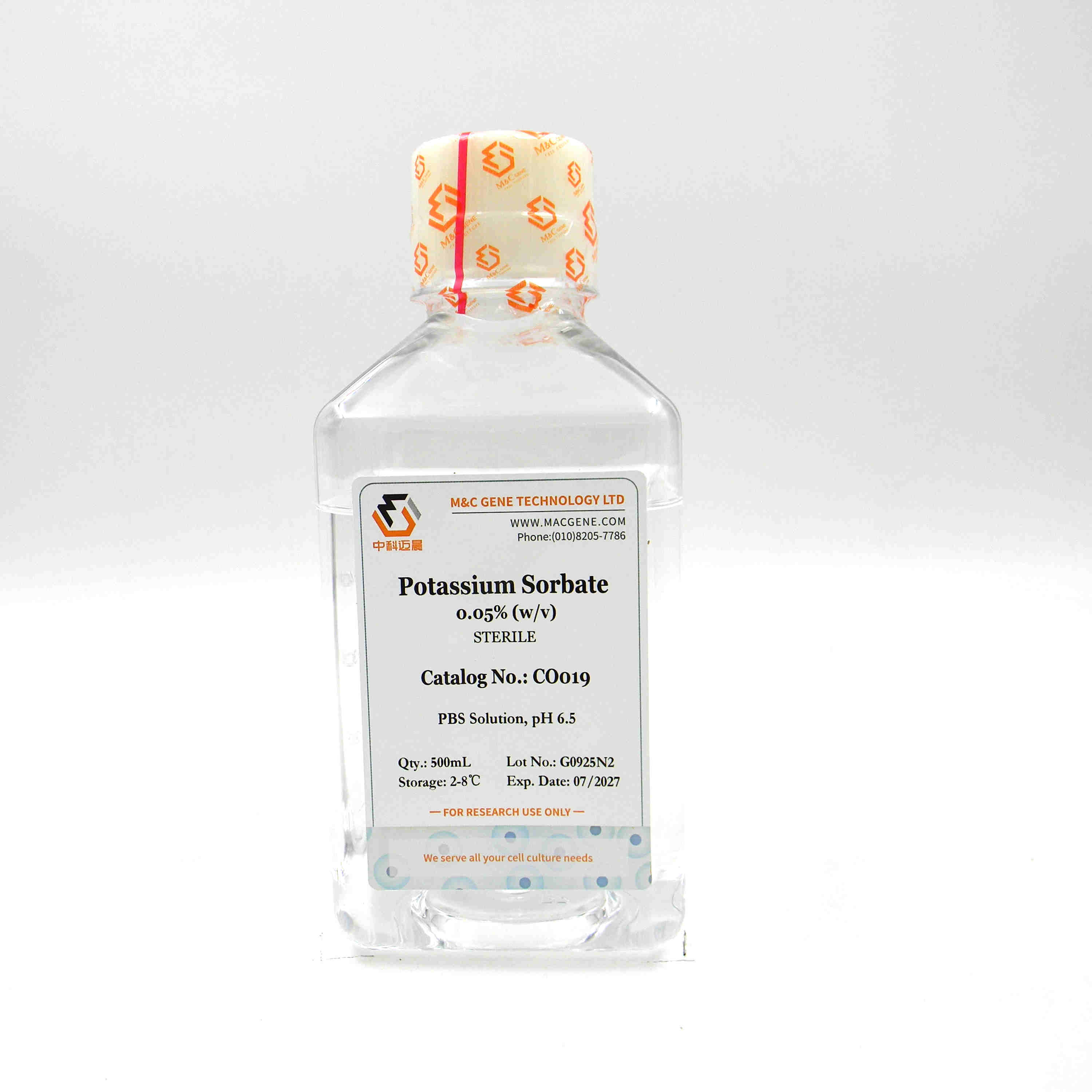 Potassium Sorbate 0.05%（PH 6.5)
