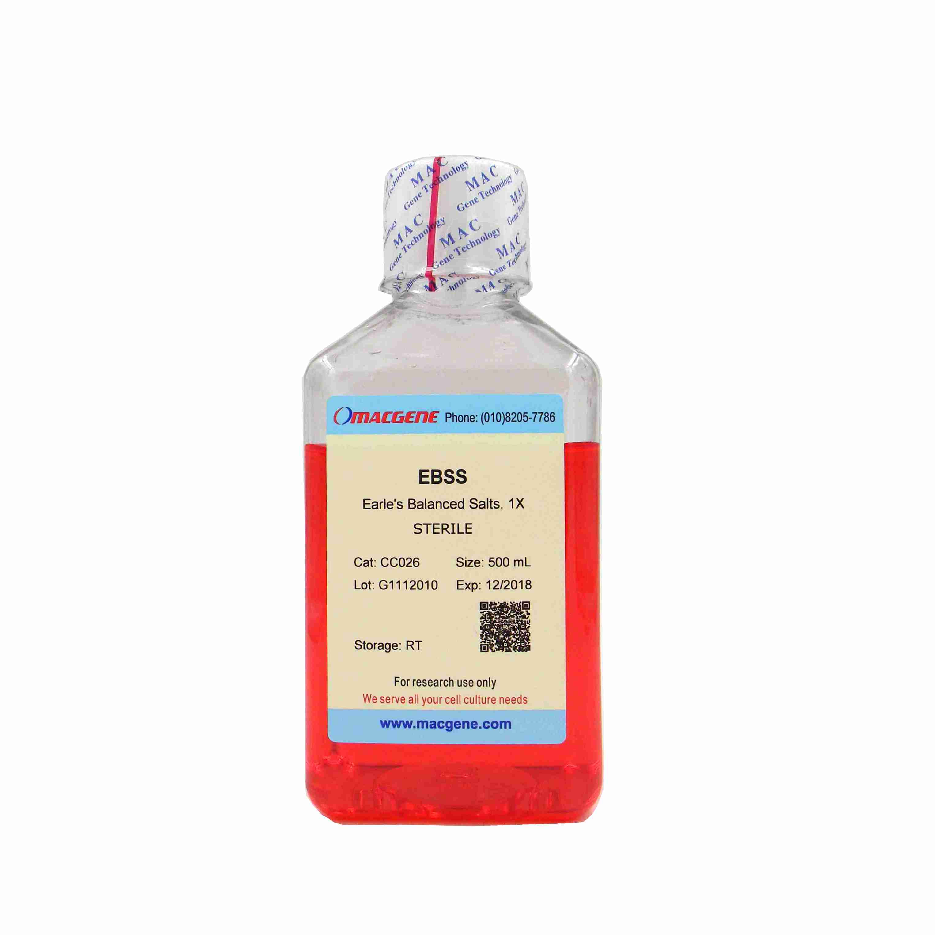 EBSS（10X）含钙、镁，含酚红
